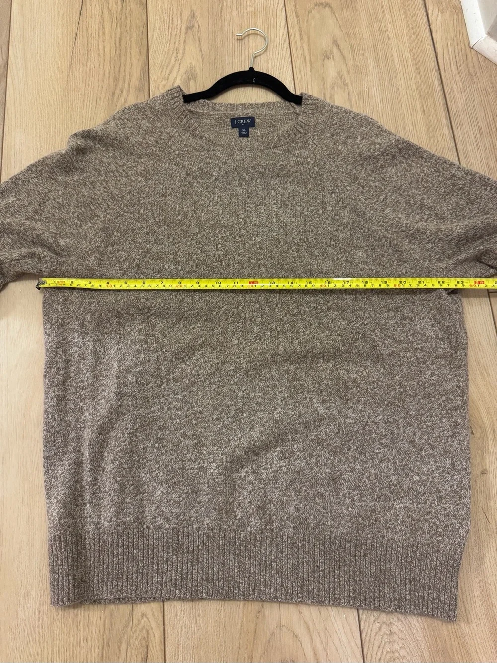 J.Crew Men’s Brown Heathered Knit Crewneck Sweater – Size XL